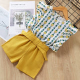 Bear Leader Girls Clothing Sets 2019 Summer Kids Clothes Floral Chiffon Halter+Embroidered Shorts Straw Children Clothing