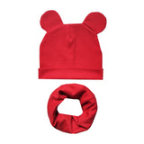 Boys Girls Cotton Solid Cap Soft Warm Cartoon Children Hat Cute Ears Design Spring Autumn Baby Kids Skullies Beanies Accessories