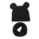 Boys Girls Cotton Solid Cap Soft Warm Cartoon Children Hat Cute Ears Design Spring Autumn Baby Kids Skullies Beanies Accessories