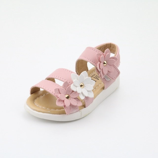 JUSTSL Children's shoes 2018 Summer new kids shoes Lovely flower shoes Fashion girl sandals Magic baby shoes for kiad 21-36
