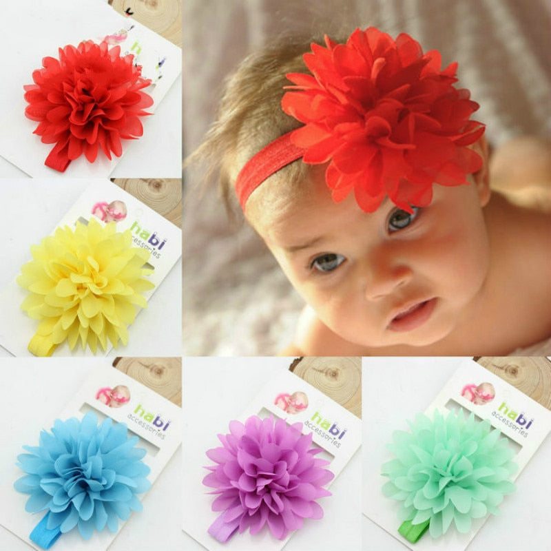 Hot Sale Baby Girl Elastic Hairband Children Hair Wear For Kids Head Band Flower Headband Baby Hair Accessories