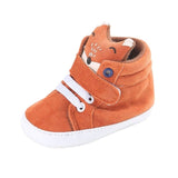 Baby Autumn Shoes Kid Boy Girl Fox Head Lace Cotton Cloth First Walker Anti-slip Soft Sole Toddler Sneaker 1 Pair