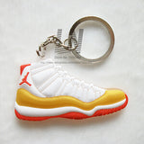 17 Color Mini Silicone Jordan 11 Keychain Bag Charm Woman Men Kids Key Ring Gifts Sneaker Key Holder Accessories Shoes Key Chain