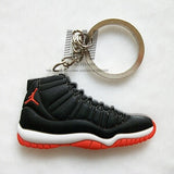 17 Color Mini Silicone Jordan 11 Keychain Bag Charm Woman Men Kids Key Ring Gifts Sneaker Key Holder Accessories Shoes Key Chain