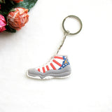 17 Color Mini Silicone Jordan 11 Keychain Bag Charm Woman Men Kids Key Ring Gifts Sneaker Key Holder Accessories Shoes Key Chain