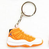 17 Color Mini Silicone Jordan 11 Keychain Bag Charm Woman Men Kids Key Ring Gifts Sneaker Key Holder Accessories Shoes Key Chain