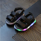 New Summer Kids Led Glowing Sandals Boys Girls Sport Casual Light Shoes Children Baby Flat Shoes Kids Beach Leather Sandals