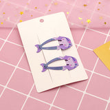 NEW Kids Hair Accessories Headwear 2-6Pcs/Set Flamingo Pineapple Fruit Hairpins Cartoon Mermaid Horse Rainbow Hair Clip for Girl