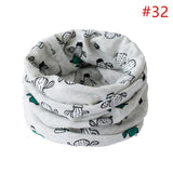 Baby Cotton Neck Scarf Cute Print Children Warm Scarf Kids Collars Autumn Winter Boys Girls Ring Scarf Baby Cloth Accessories
