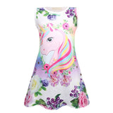 2018 Baby Kids Dresses Girls Dress Sleeveless Clothing Children Princess Party Dress Unicorn Clothes