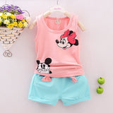 2019 Children Boys Girls Clothes Set Kid Cartoon Vest And Shorts Summer Style Baby Suits Toddler Clothing Cute Brand Tracksuits