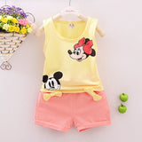 2019 Children Boys Girls Clothes Set Kid Cartoon Vest And Shorts Summer Style Baby Suits Toddler Clothing Cute Brand Tracksuits