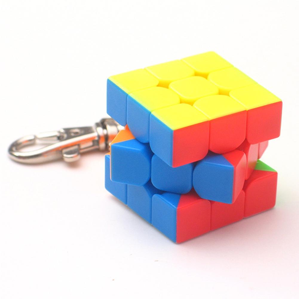 LeadingStar 3x3x3 3cm Mini Small  Magic Puzzle cube Key Chain Smart Cube Toy & Creative Key Ring Decoration Toy Kids Gifts
