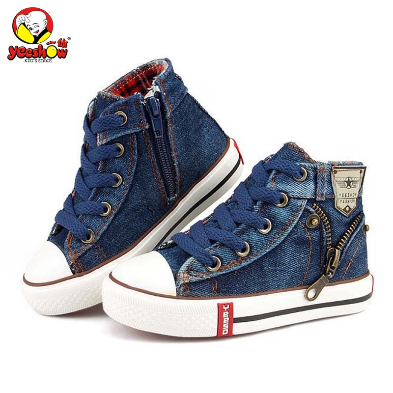 2019 Canvas Children Shoes Sport Breathable Boys Sneakers Brand Kids Shoes for Girls Jeans Denim Casual Child Flat Boots 25-37