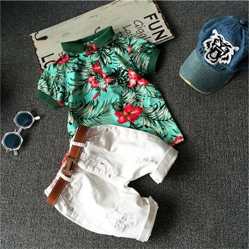 Hot sale! 2019 Summer style Children clothing sets Baby boys girls t shirts+shorts pants sports suit kids clothes