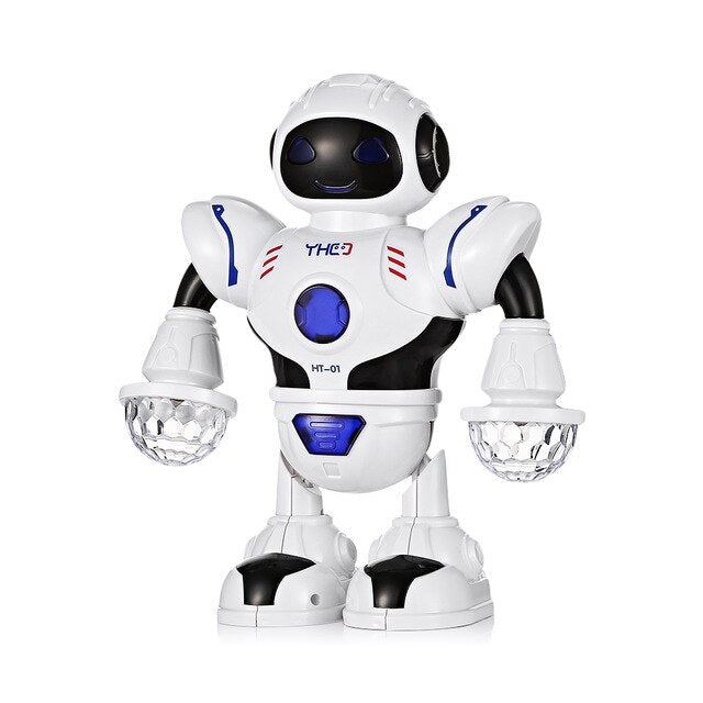 Hot Sales Kids Electronic Smart Space Dancing Robot With Music LED Light Walk Dance Arm-Swing Remote Control Toys Robots Gifts
