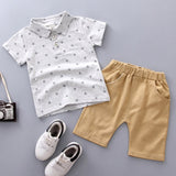 Kids Clothes Summer Cotton Linen Boys Sets T Shirt + Shorts Toddler Boys Girls Children Clothing Baby Boy Infant Toddler 0-4Y