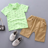 Kids Clothes Summer Cotton Linen Boys Sets T Shirt + Shorts Toddler Boys Girls Children Clothing Baby Boy Infant Toddler 0-4Y