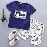 Kids Clothes Summer Cotton Linen Boys Sets T Shirt + Shorts Toddler Boys Girls Children Clothing Baby Boy Infant Toddler 0-4Y