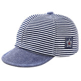 Puseky Baseball Cap Kids Sports Cap Mesh Hat Cotton Beret Stripe Summer Cap Children Accessories Baby Boys Girls Hats