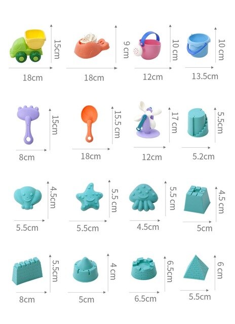 16pcs/set Xiaomi Mijia BESTKIDS Beach Toys Sand Castle Maker Mode Shovel Bucket Outdoor Beach Play Toys for Kids Smart Home