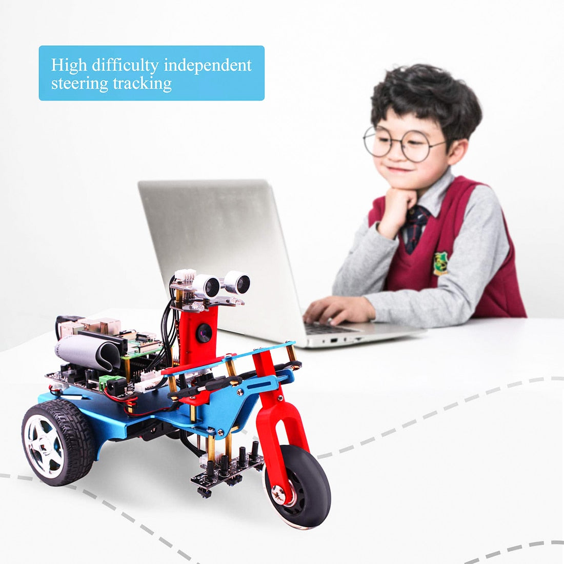 for Raspberry Pi TrikeBot Smart Robot Car  Programmable Learning with HD Camera Video DIY Robot Kit Electronic Toys Kids Adults