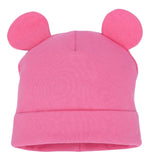 Boys Girls Cotton Solid Cap Soft Warm Cartoon Children Hat Cute Ears Design Spring Autumn Baby Kids Skullies Beanies Accessories