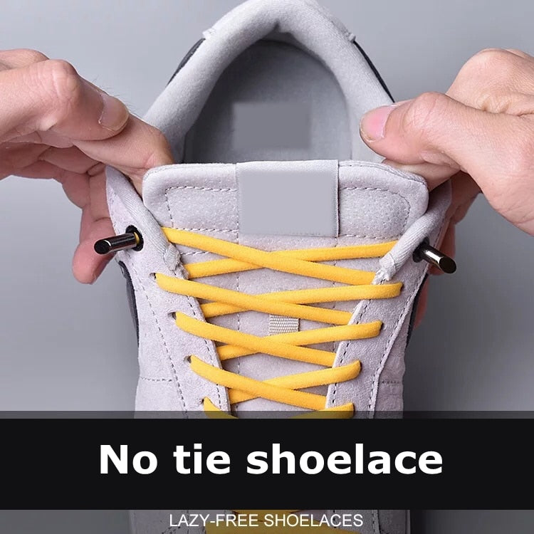 1Pair Solid Color Semicircle Shoelaces Elastic Lace No Tie Shoe Laces Kids Adult Quick Lazy Sneakers Shoelace Shoe Laces Strings
