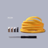 1Pair Solid Color Semicircle Shoelaces Elastic Lace No Tie Shoe Laces Kids Adult Quick Lazy Sneakers Shoelace Shoe Laces Strings