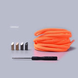 1Pair Solid Color Semicircle Shoelaces Elastic Lace No Tie Shoe Laces Kids Adult Quick Lazy Sneakers Shoelace Shoe Laces Strings