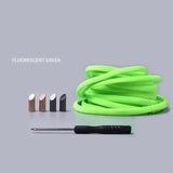 1Pair Solid Color Semicircle Shoelaces Elastic Lace No Tie Shoe Laces Kids Adult Quick Lazy Sneakers Shoelace Shoe Laces Strings