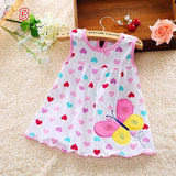 2019 Girls Clothing Summer Girl Dress Baby Girls Infant Kids Cartoon Floral Dress Clothes Sundress Casual Dresses 0-24 Months