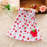 2019 Girls Clothing Summer Girl Dress Baby Girls Infant Kids Cartoon Floral Dress Clothes Sundress Casual Dresses 0-24 Months