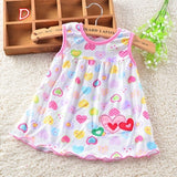 2019 Girls Clothing Summer Girl Dress Baby Girls Infant Kids Cartoon Floral Dress Clothes Sundress Casual Dresses 0-24 Months