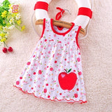 2019 Girls Clothing Summer Girl Dress Baby Girls Infant Kids Cartoon Floral Dress Clothes Sundress Casual Dresses 0-24 Months