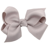 1PC 3 Inch Solid Kids Girls Ribbon Hair Bow Clips with Hairpins Boutique Hairclips Hair Accessories Handmade Princess Headwear