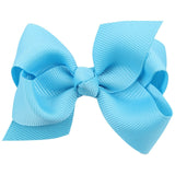 1PC 3 Inch Solid Kids Girls Ribbon Hair Bow Clips with Hairpins Boutique Hairclips Hair Accessories Handmade Princess Headwear