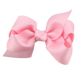 1PC 3 Inch Solid Kids Girls Ribbon Hair Bow Clips with Hairpins Boutique Hairclips Hair Accessories Handmade Princess Headwear