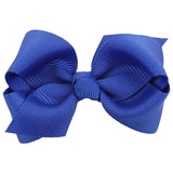 1PC 3 Inch Solid Kids Girls Ribbon Hair Bow Clips with Hairpins Boutique Hairclips Hair Accessories Handmade Princess Headwear