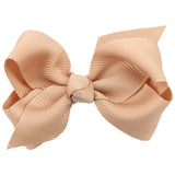 1PC 3 Inch Solid Kids Girls Ribbon Hair Bow Clips with Hairpins Boutique Hairclips Hair Accessories Handmade Princess Headwear
